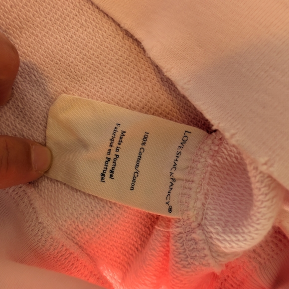 LoveShackFancy Pastel Pink Heart/Bow Sweatshirt Size XS (0221) - Picture 3 of 10